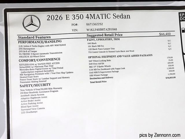 New 2026 Black Mercedes-Benz E 350 image 52