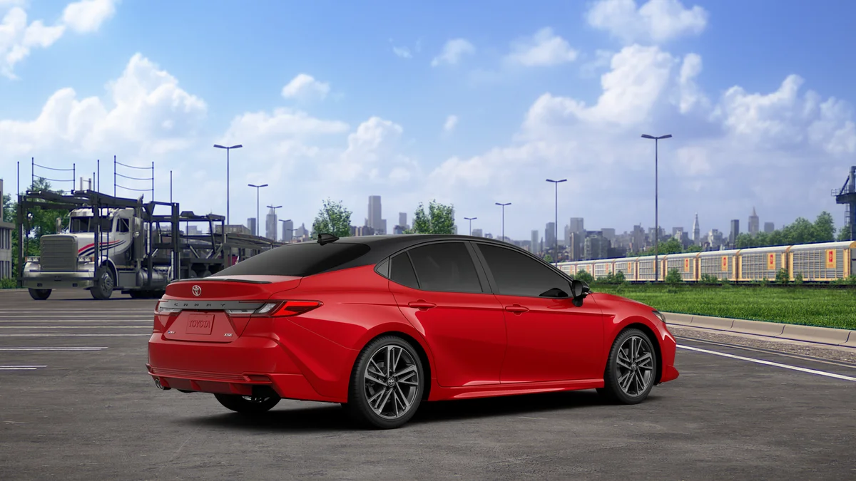 New 2026 Supersonic Red with Midnight Black Metallic roof Toyota XSE image 10