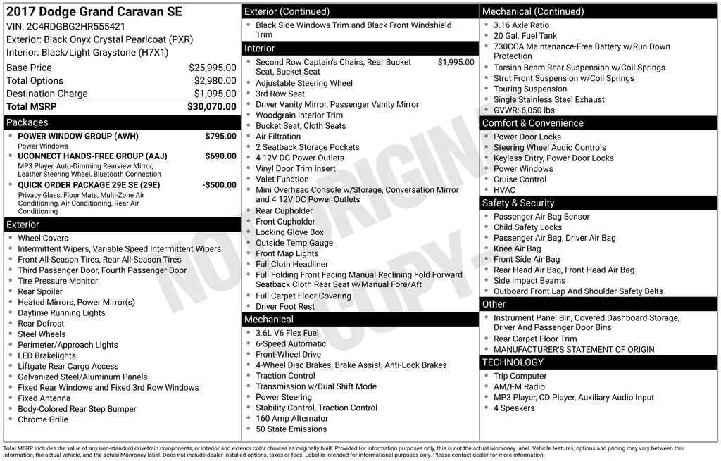 Used 2017 Black Dodge SE image 2