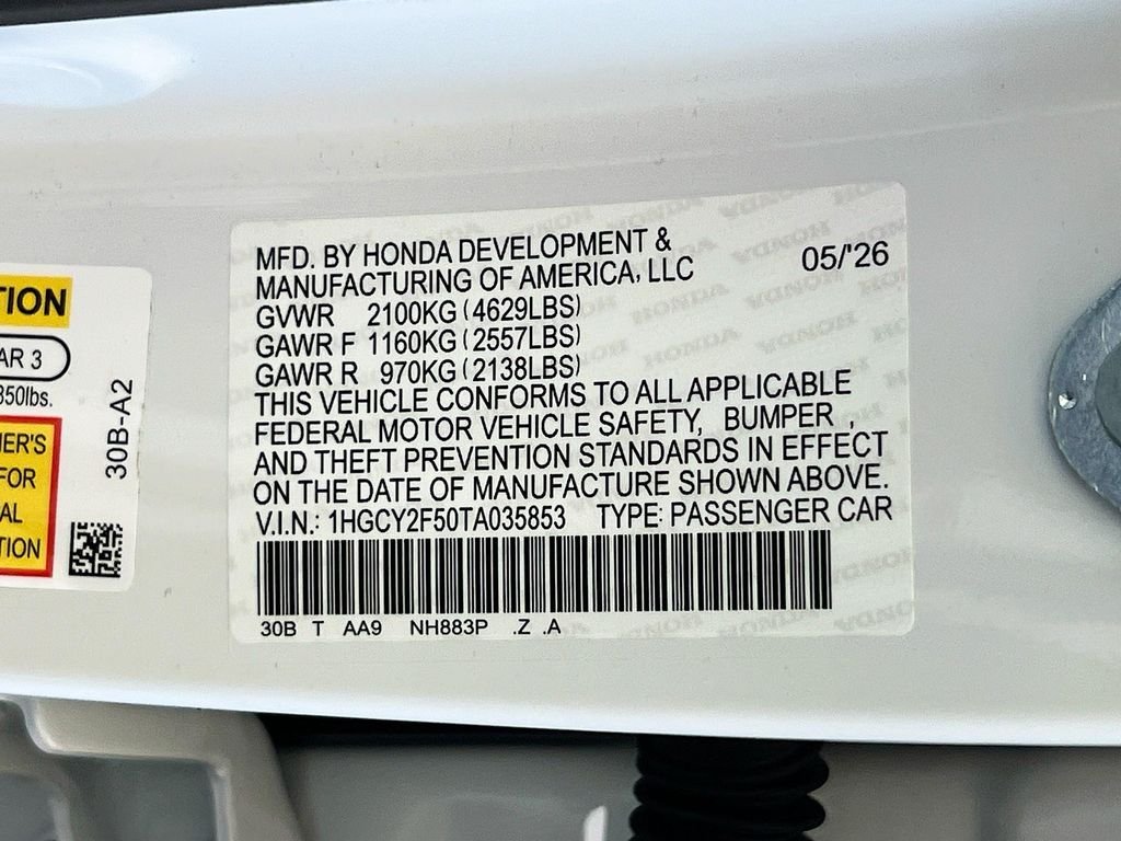 New 2026 Platinum White Pearl Honda Sport Hybrid image 20