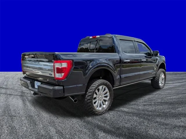 Used 2021 Blue Metallic Ford Limited image 4