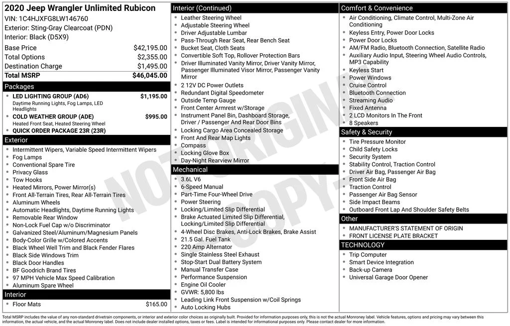 Used 2020 Gray Jeep Unlimited Rubicon image 6