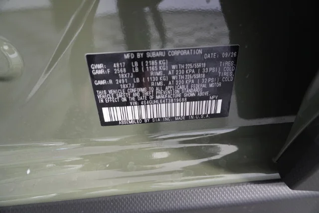 New 2026 ALPINE GREEN Subaru Limited image 12