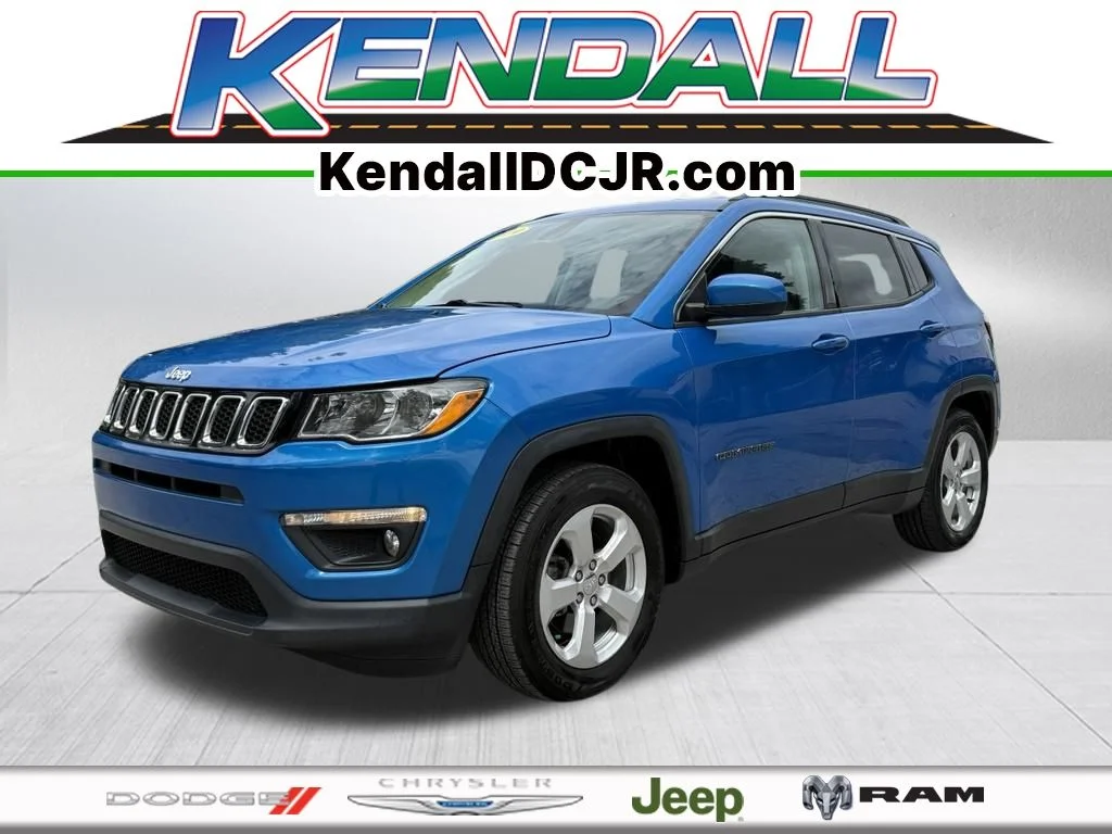 Certified Used 2019 Blue Jeep Latitude image 1