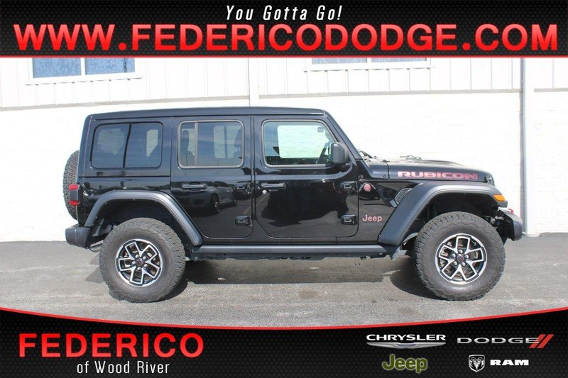 Used 2024 Black Clearcoat Jeep Rubicon 4 Door 4x4 image 1