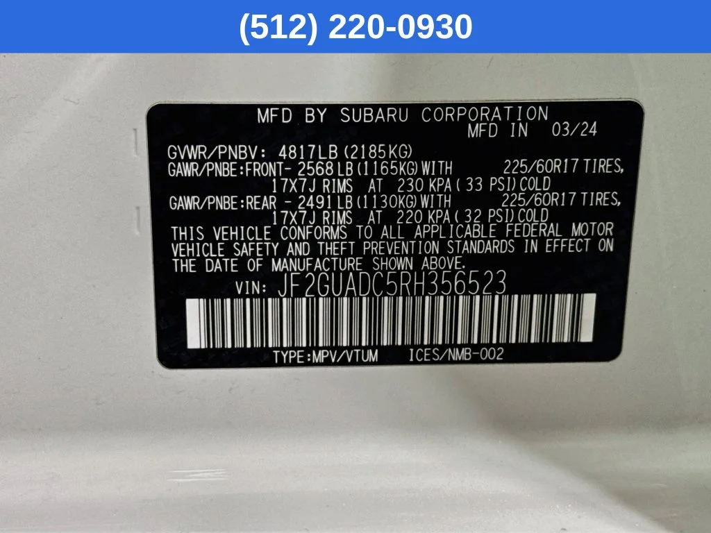 Certified Used 2024 White Subaru Premium image 41