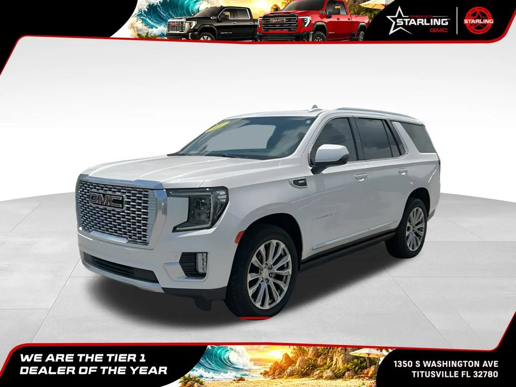 Used 2022 White Frost Tricoat GMC Denali image 1