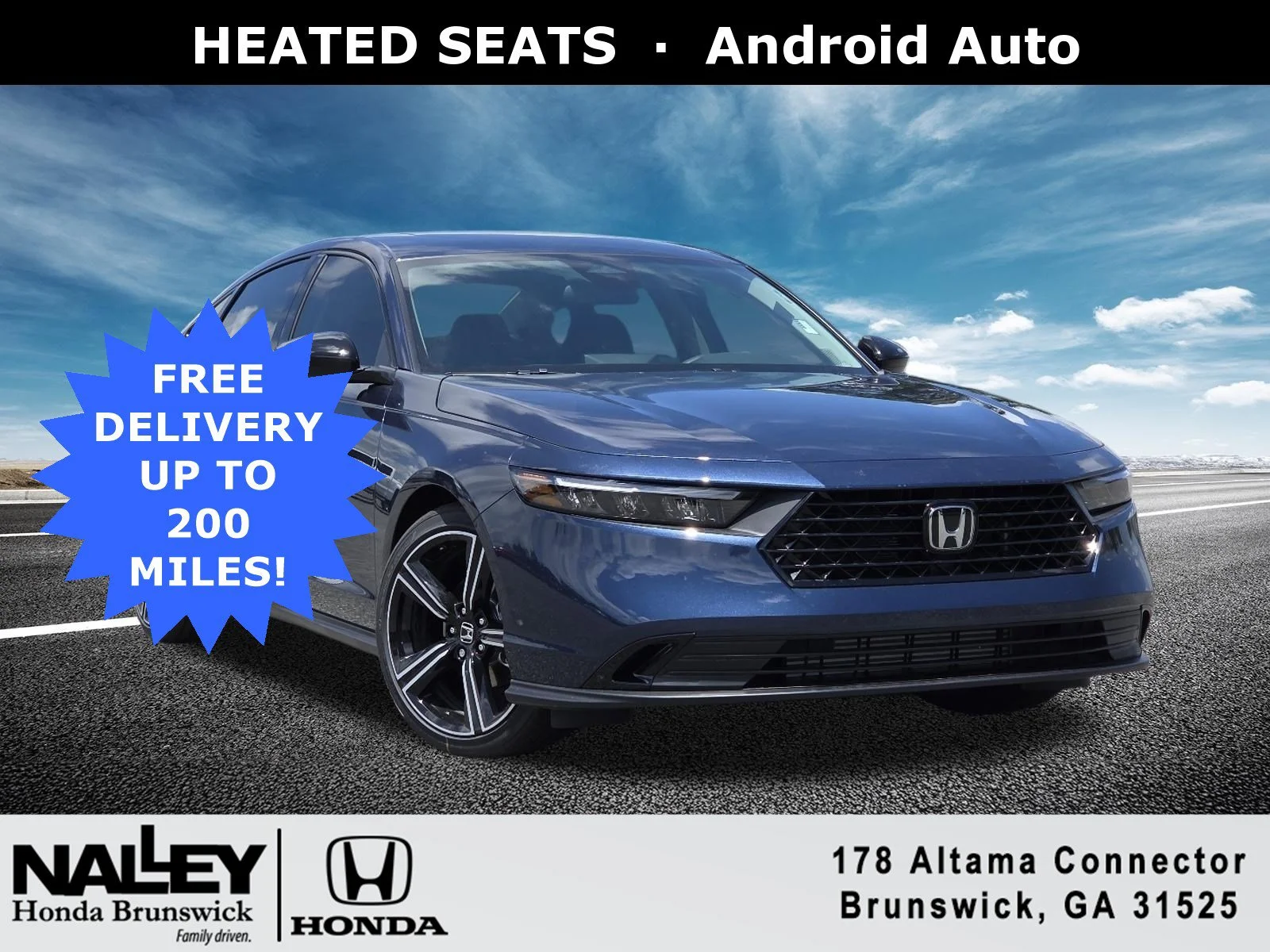 New 2026 Canyon River Blue Metallic Honda SE image 1