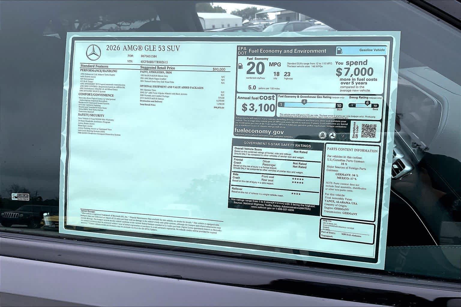 New 2026 MANUFAKTUR Silicon Grey Mercedes-Benz AMG® GLE 53 4MATIC+ SUV image 16