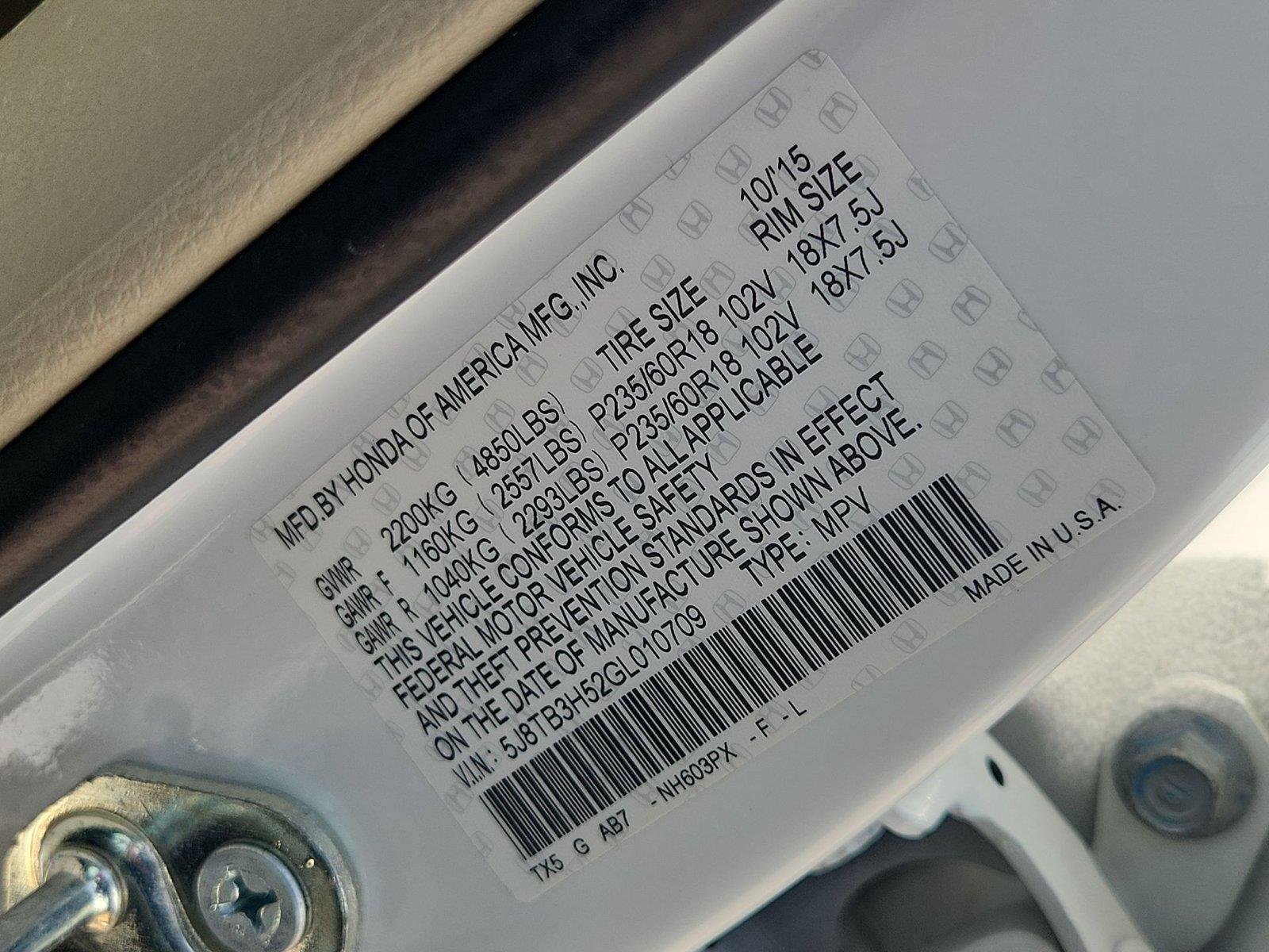 2016 Acura RDX Technology Package White at AutoNation USA Houston
