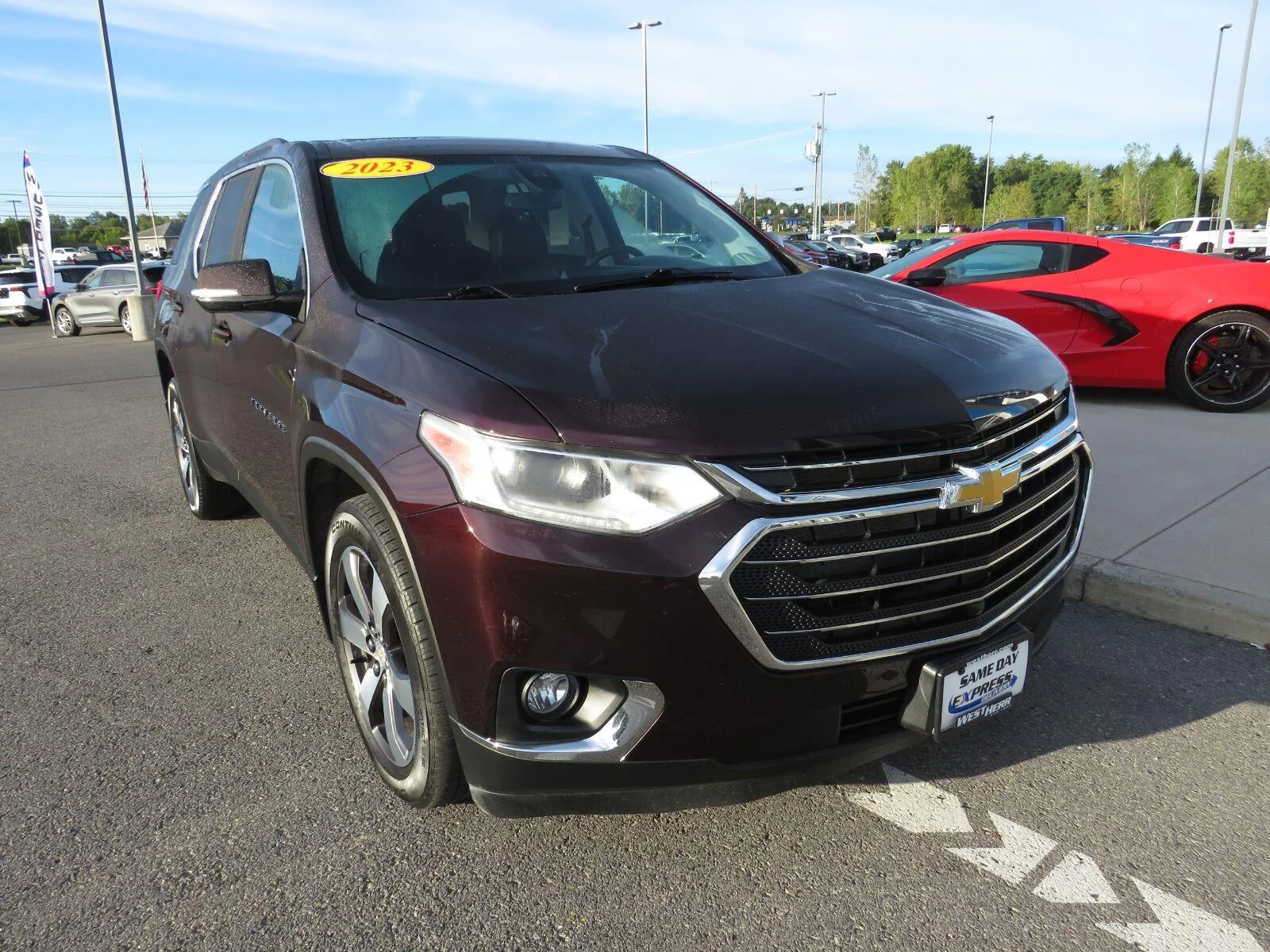 Used 2021 BLACK CHERRY METALLIC Chevrolet LT Leather image 3