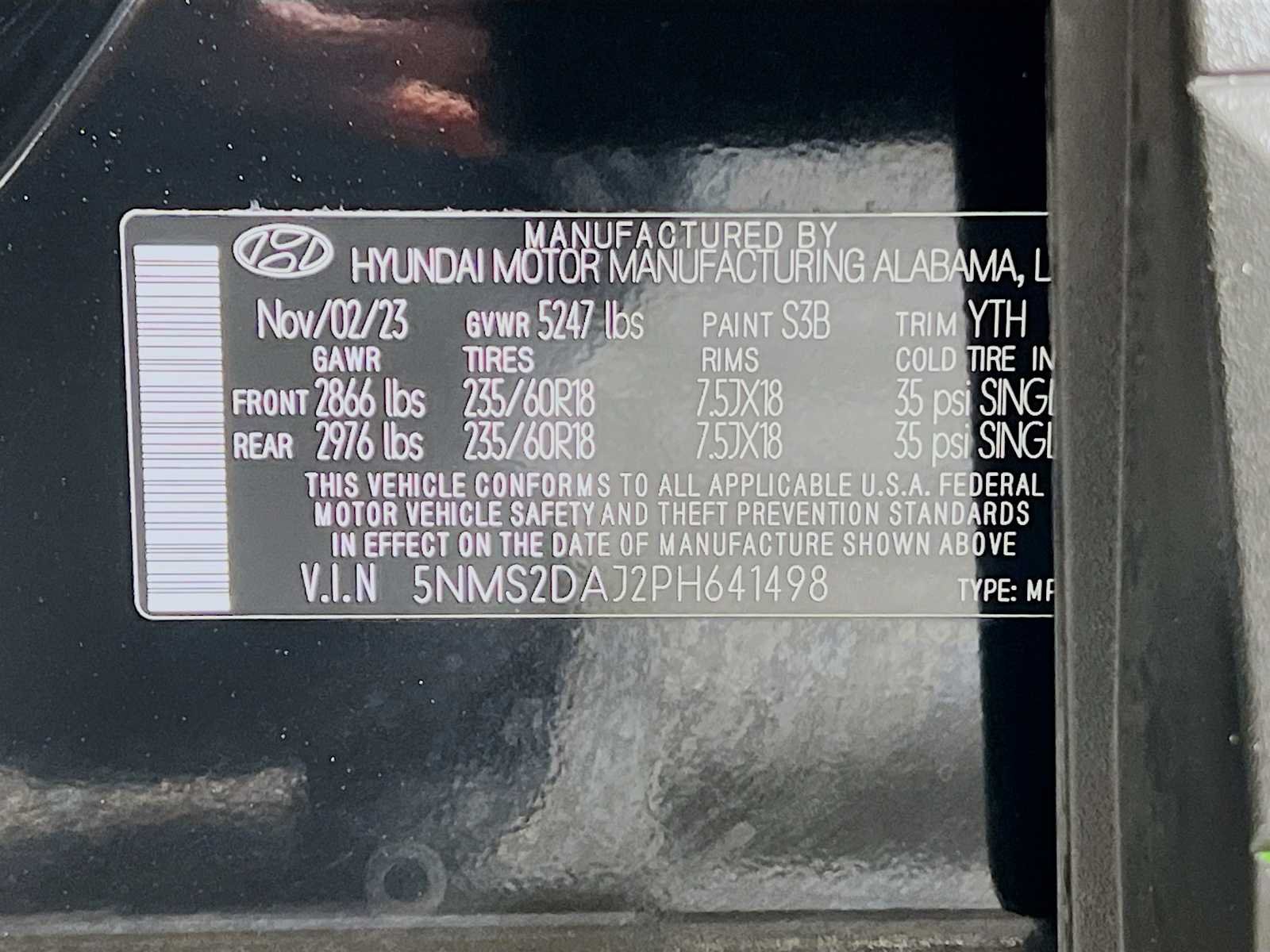Used 2023 Twilight Black Hyundai SEL image 33