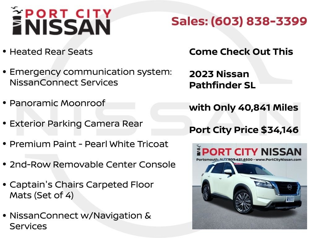 Used 2023 Pearl White Nissan SL v6 premium image 27
