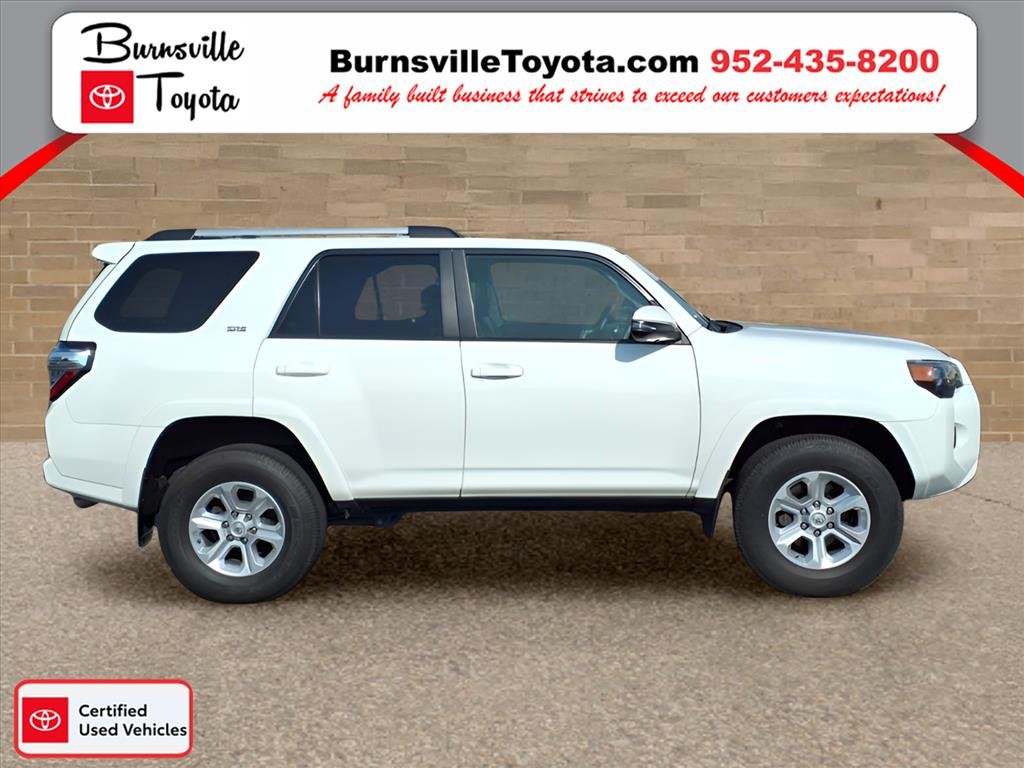 Certified 2021 Toyota 4Runner SR5 Premium with VIN JTENU5JR9M5968705 for sale in Burnsville, Minnesota