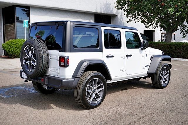 New 2025 Bright White Clear-Coat Exterior Paint Jeep Sport S 4xe image 10