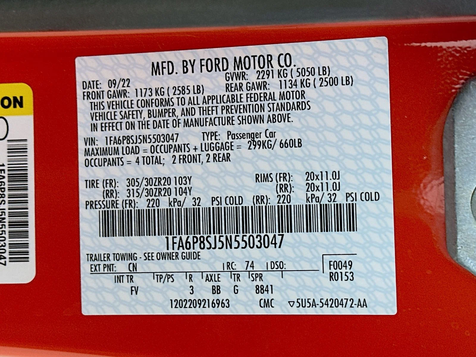 Used 2022 Orange Ford  image 44