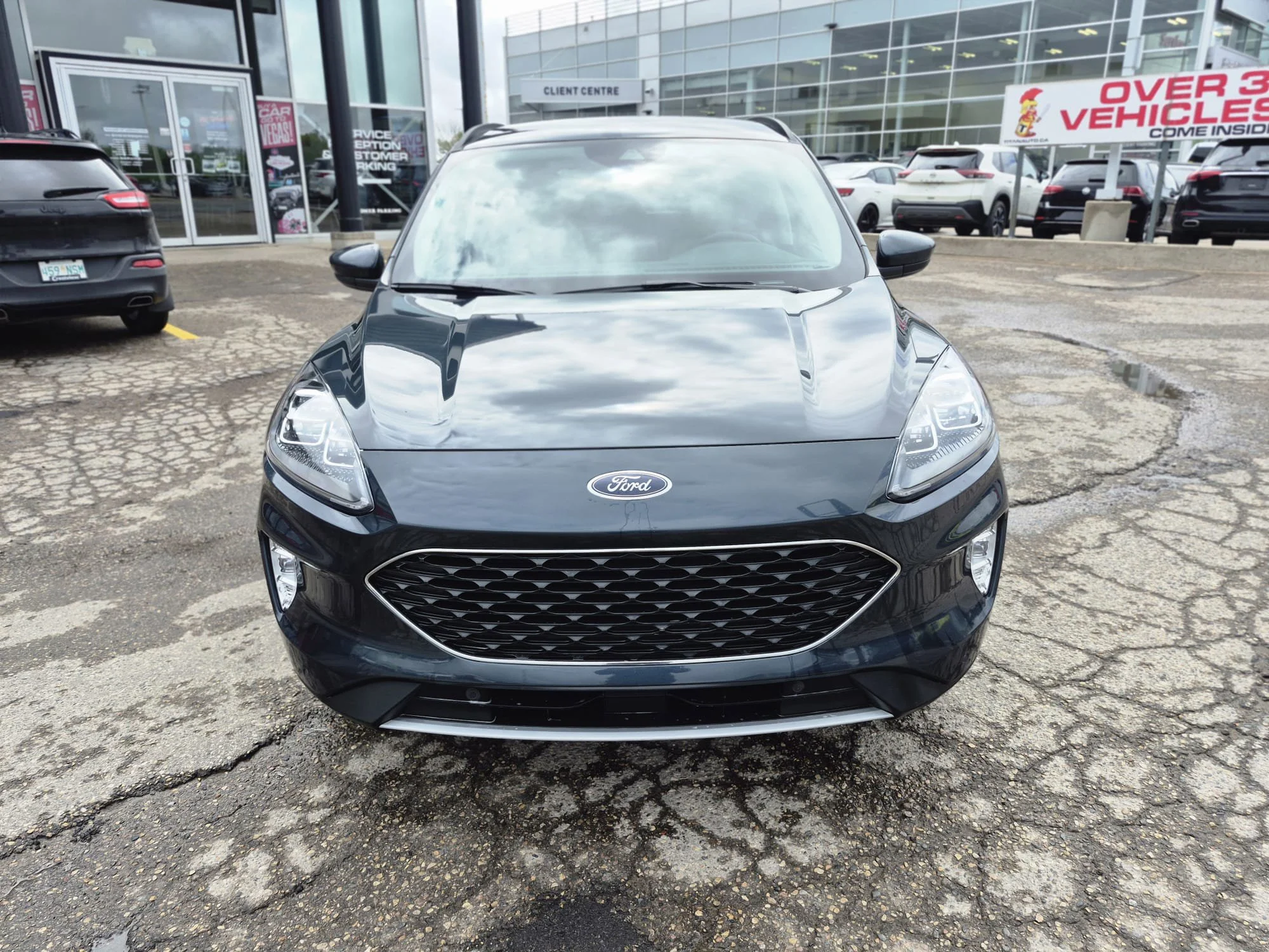 Certified Used 2022 Stone Blue Metallic Ford Titanium Hybrid AWD*Adaptive Cruise | Remote Start | Nav | Htd Leather | Htd Wheel | Lane Keeping image 4