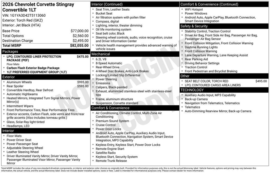 New 2026 Torch Red Chevrolet 1LT image 17