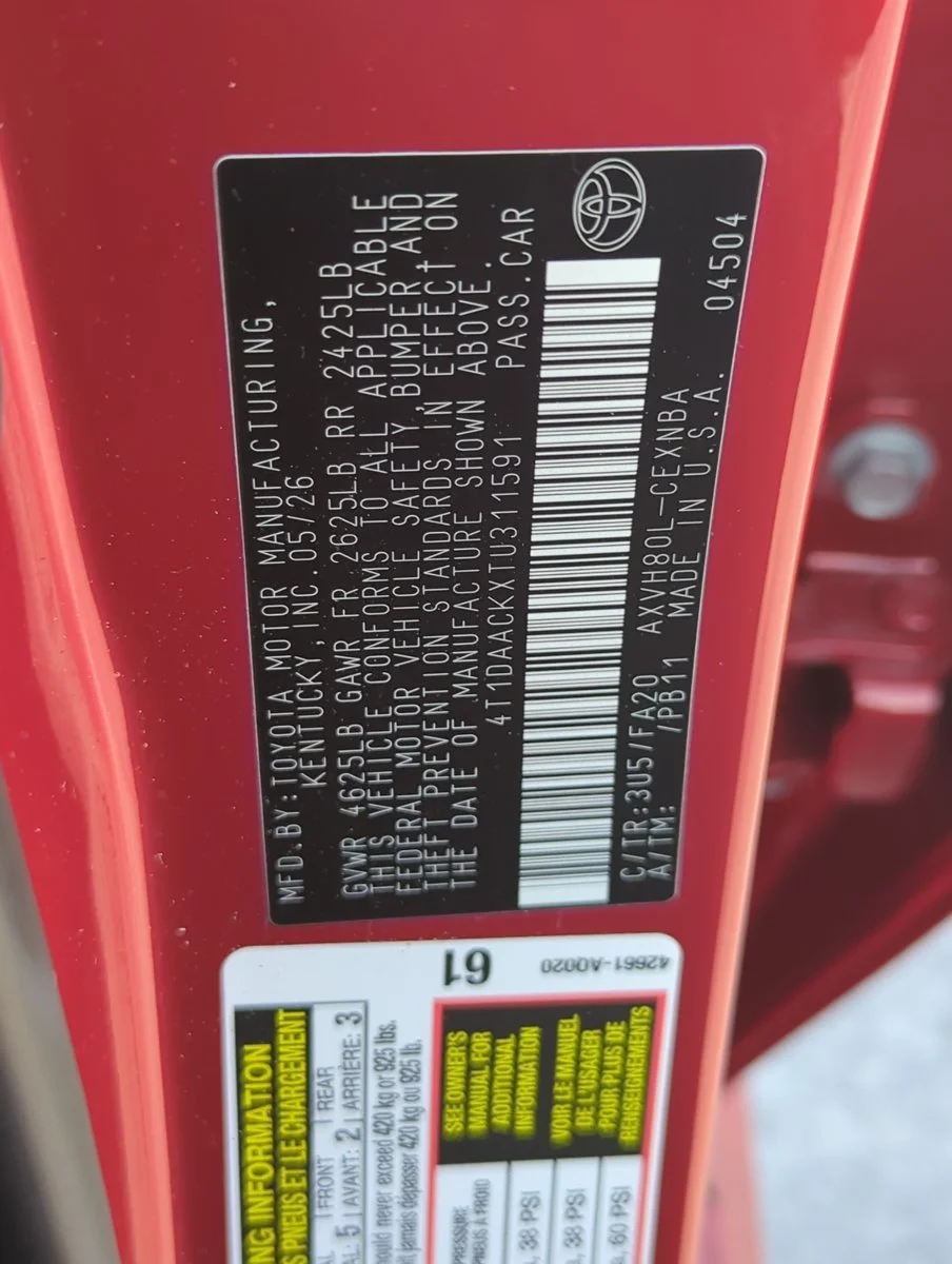 Used 2026 Supersonic Red Toyota LE image 26