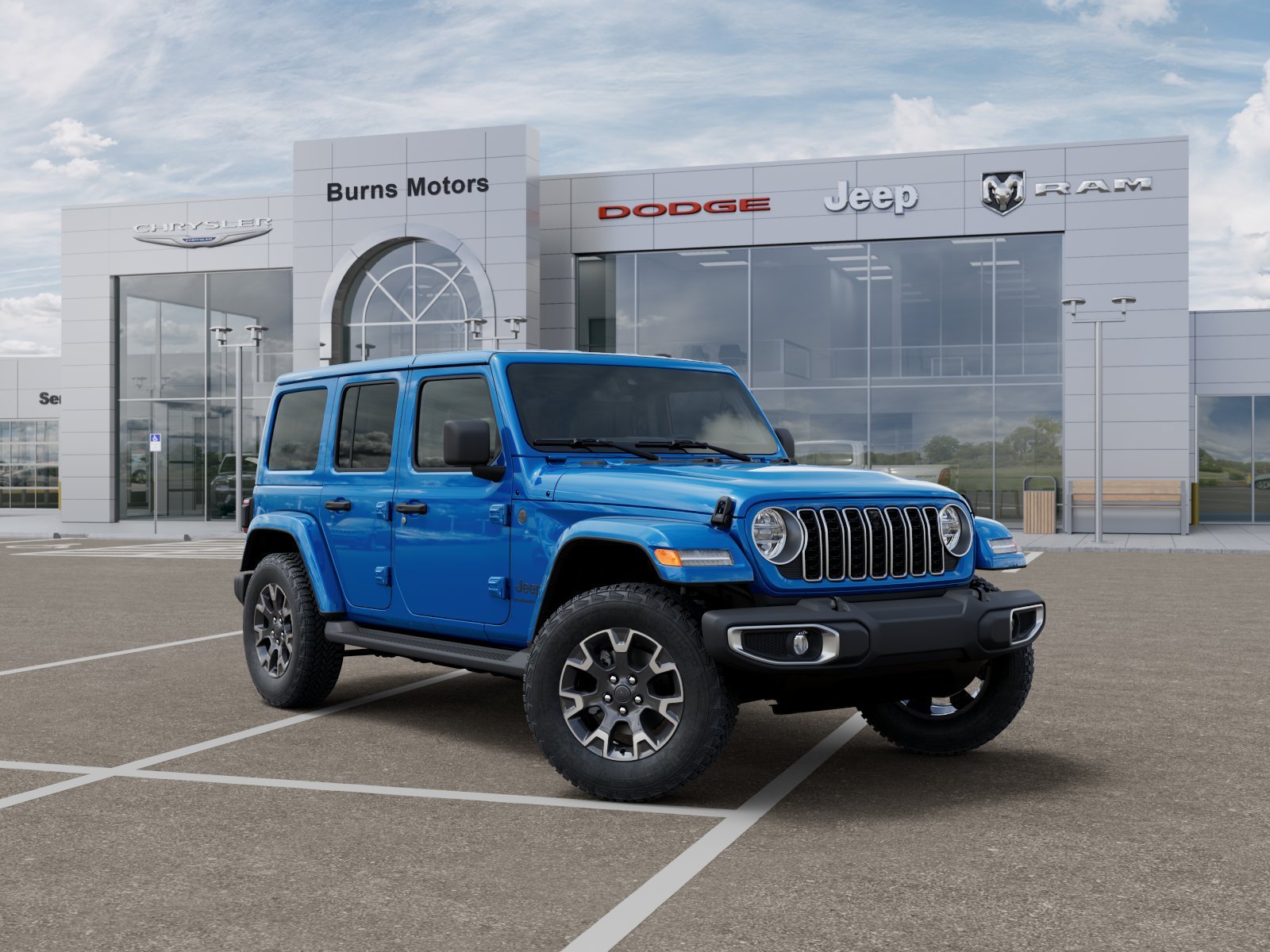 New 2026 Hydro Blue Pearl-Coat Exterior Paint Jeep Sahara 4-Door image 5