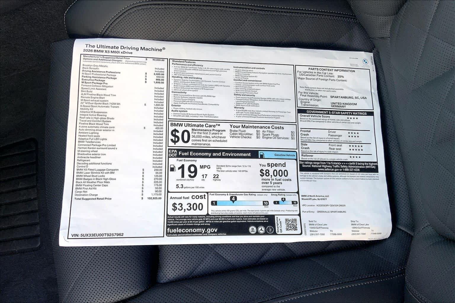 Used 2026 Brooklyn Grey Metallic BMW M60i image 19