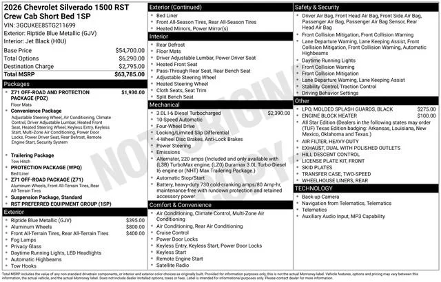 Used 2026 Riptide Blue Metallic Chevrolet RST image 5