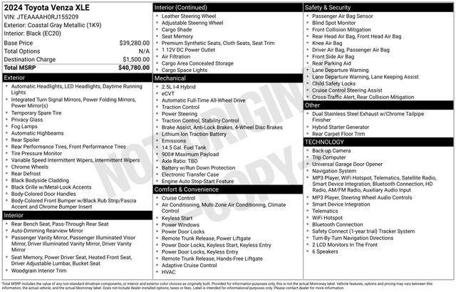 Certified Used 2024 COASTAL GRAY METALLI Toyota  image 55
