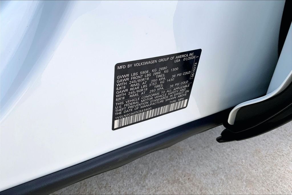 New 2026 Opal White Pearl Volkswagen 2.0T SE image 8