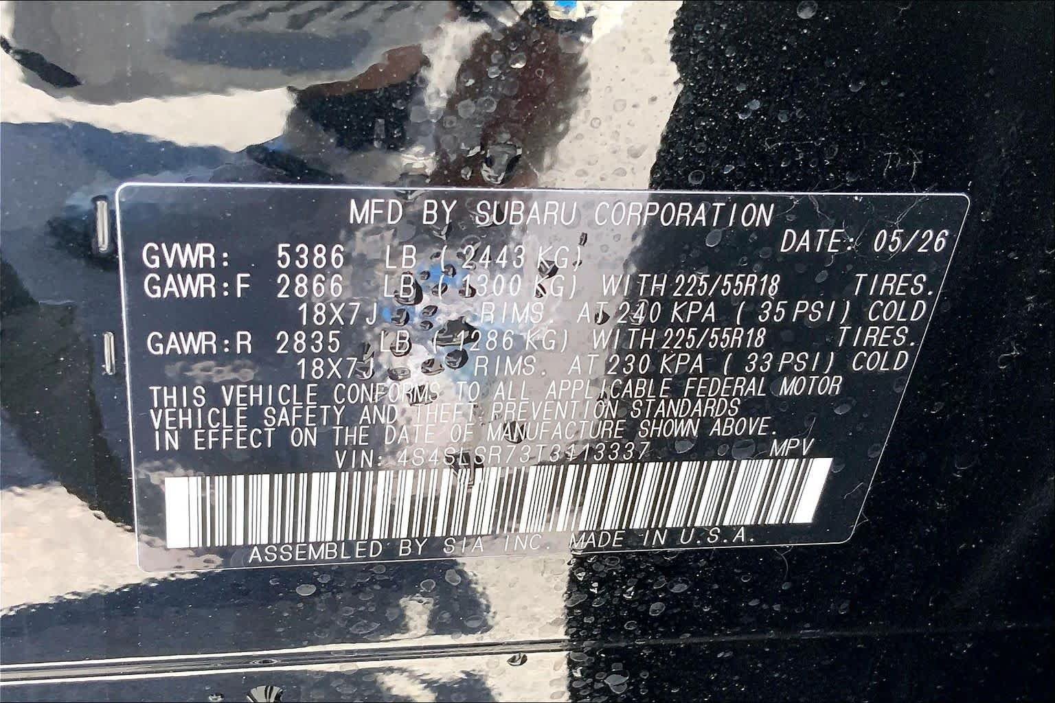 New 2026 CRYSTAL BLACK SILICA Subaru Limited Hybrid image 18