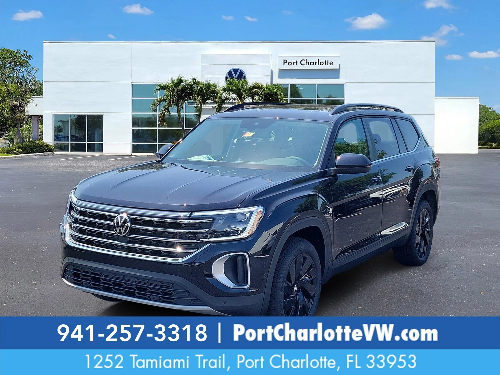 New 2026 Black Volkswagen SE w/Technology image 1