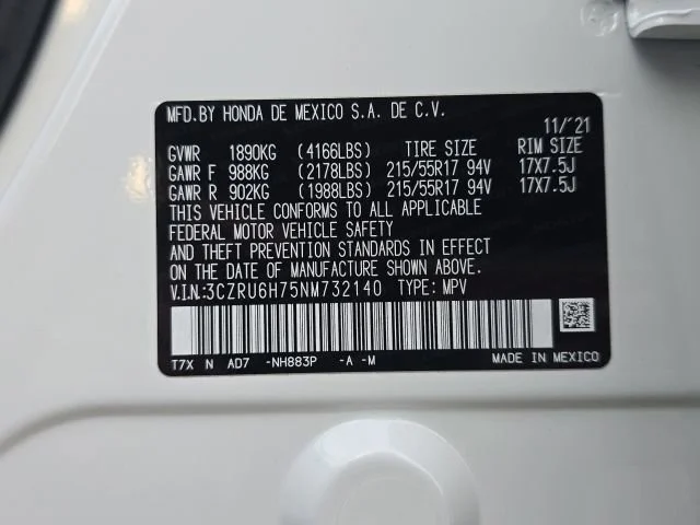 Certified Used 2022 Platinum White Pearl Honda EX-L image 22