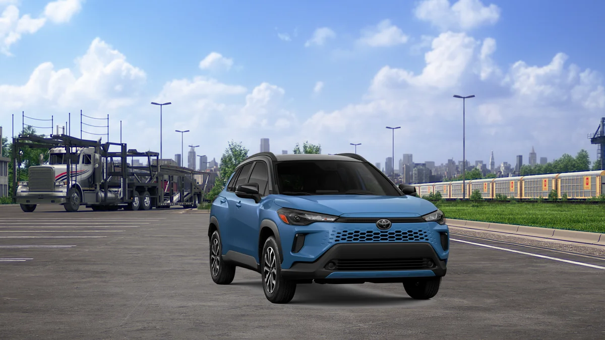 New 2026 Cavalry Blue with Jet Black roof Toyota Hybrid SE image 17