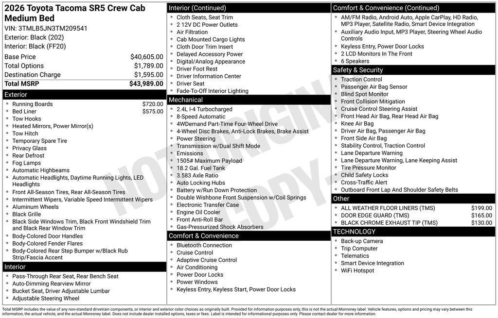 Used 2026 Black Toyota SR5 image 11