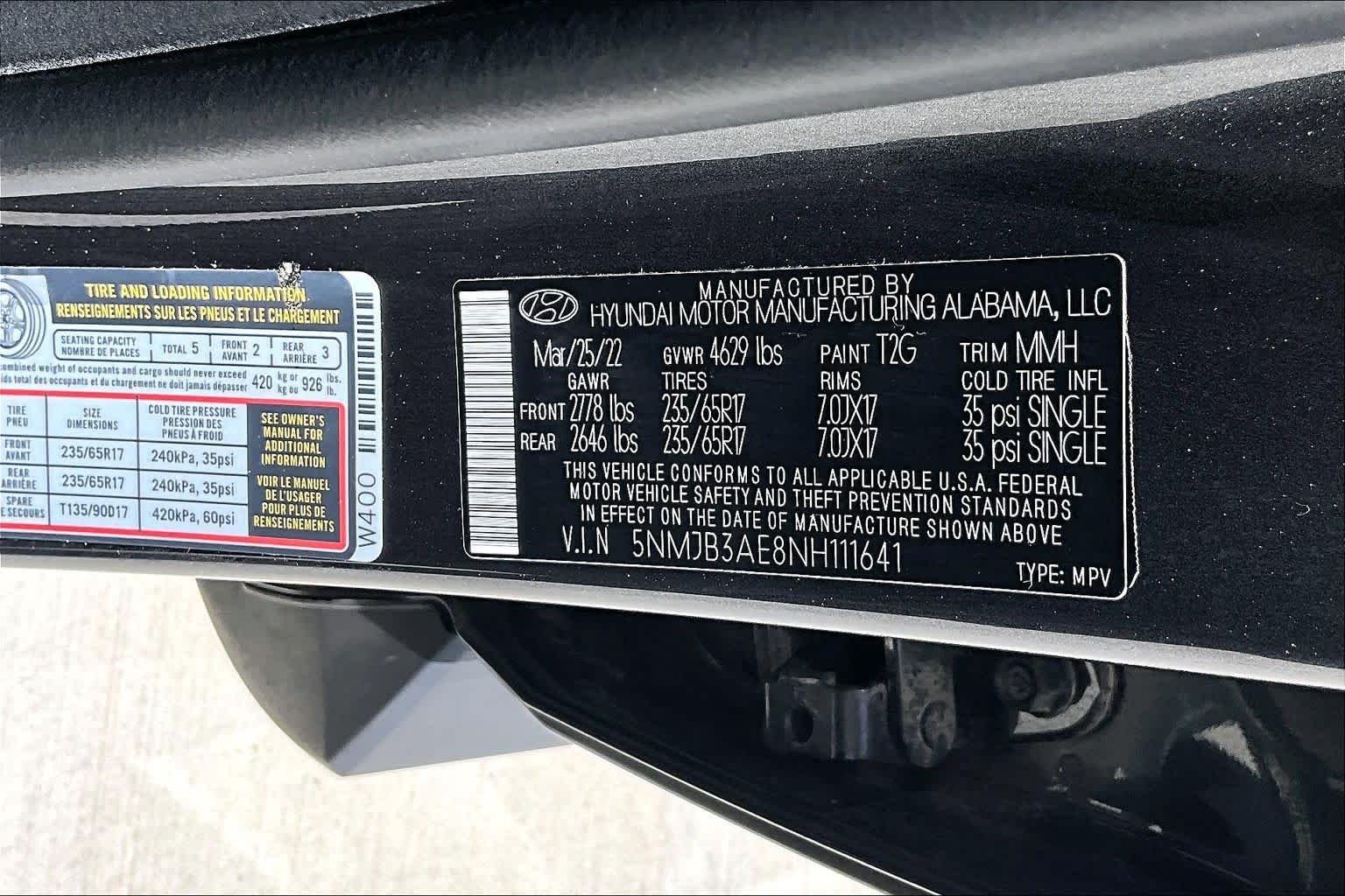 Used 2022 Portofino Gray Hyundai SEL image 33