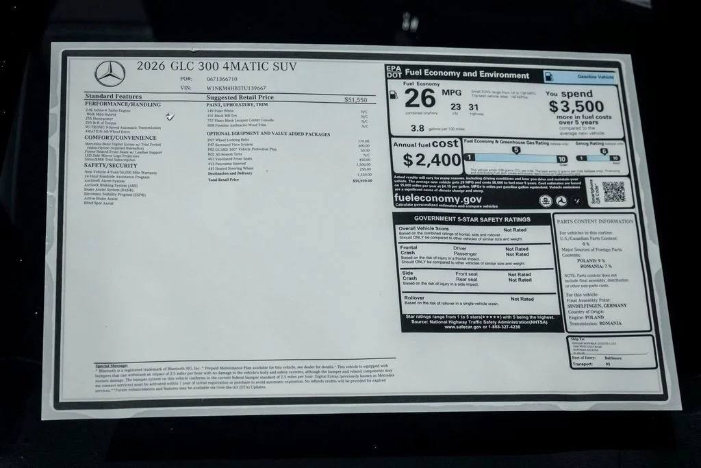 New 2026 Polar White Mercedes-Benz GLC 300 image 55