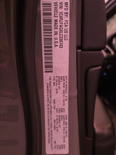 Used 2020 Gray Clearcoat Jeep Altitude image 3