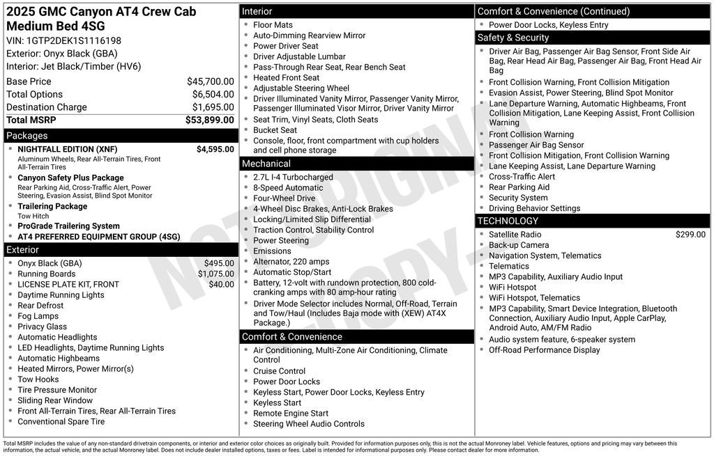 Used 2025 Onyx Black GMC AT4 image 43