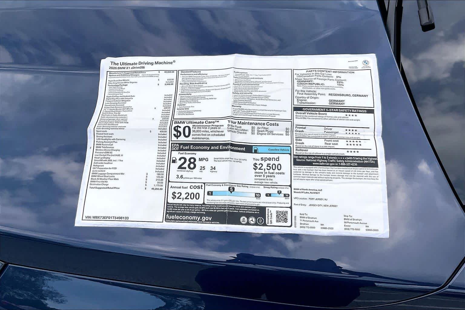 New 2026 Night Dusk Blue Metallic BMW xDrive28i image 18