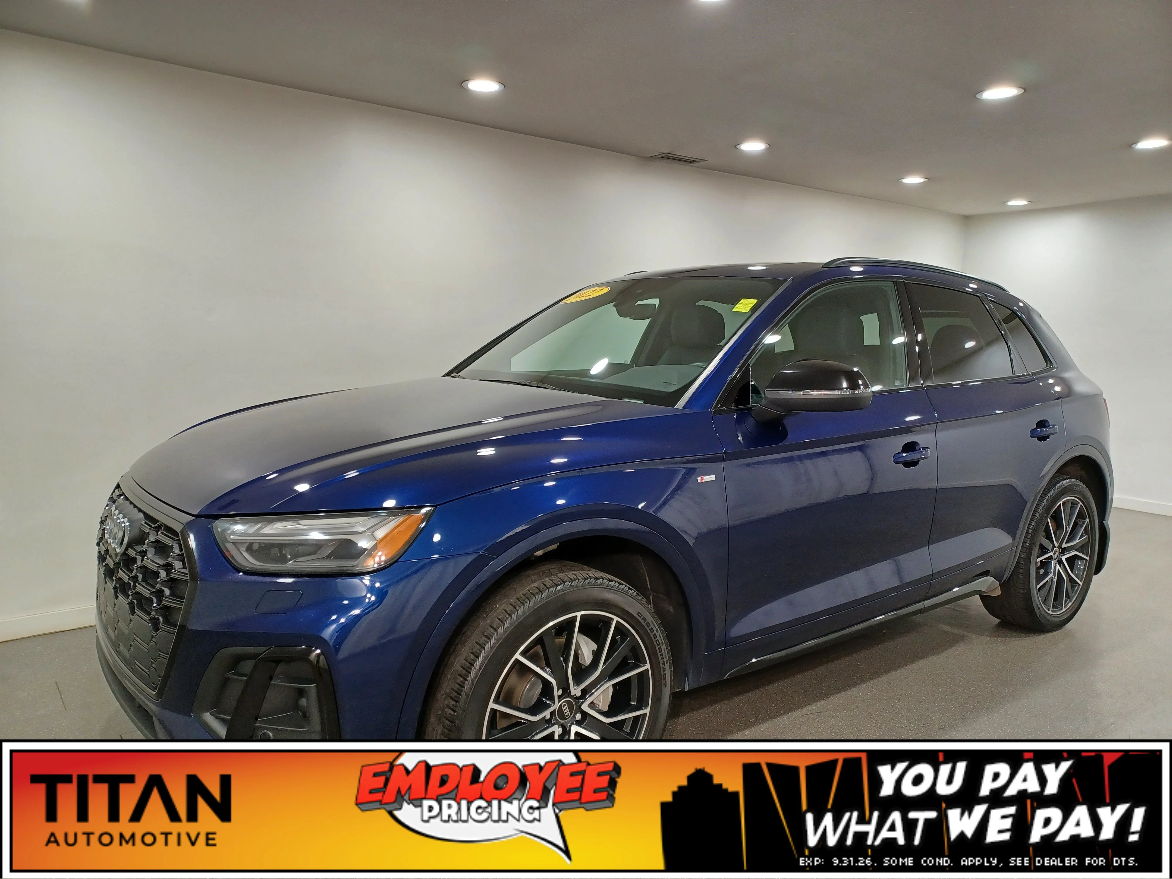 Certified Used 2022 Navarra Blue Metallic Audi Technik 45 TFSI Quattro*Adaptive Cruise | Nav | 360 Cam | Cooled Leather | Pano Roof | Htd Wheel image 1