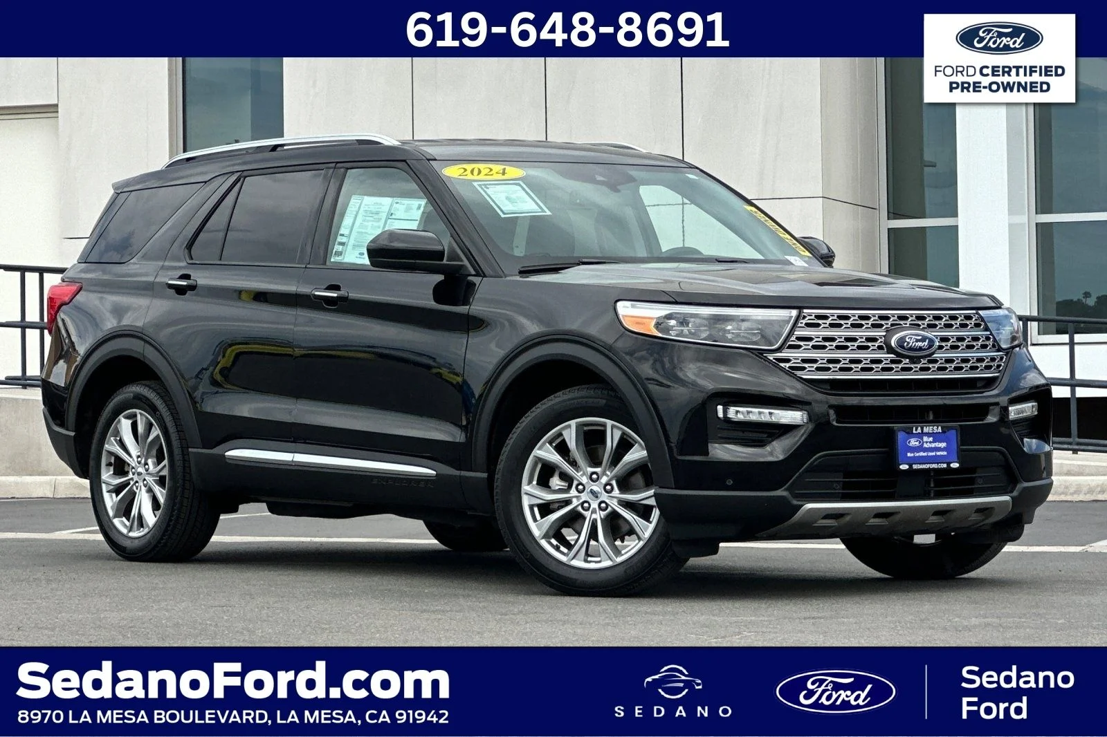 Certified Used 2024 Black Metallic Ford Limited image 1