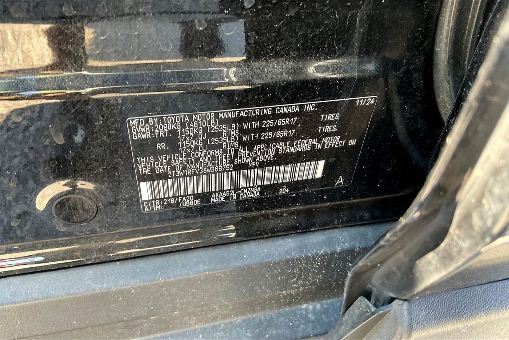 Used 2025 Midnight Black Metallic Toyota XLE image 10