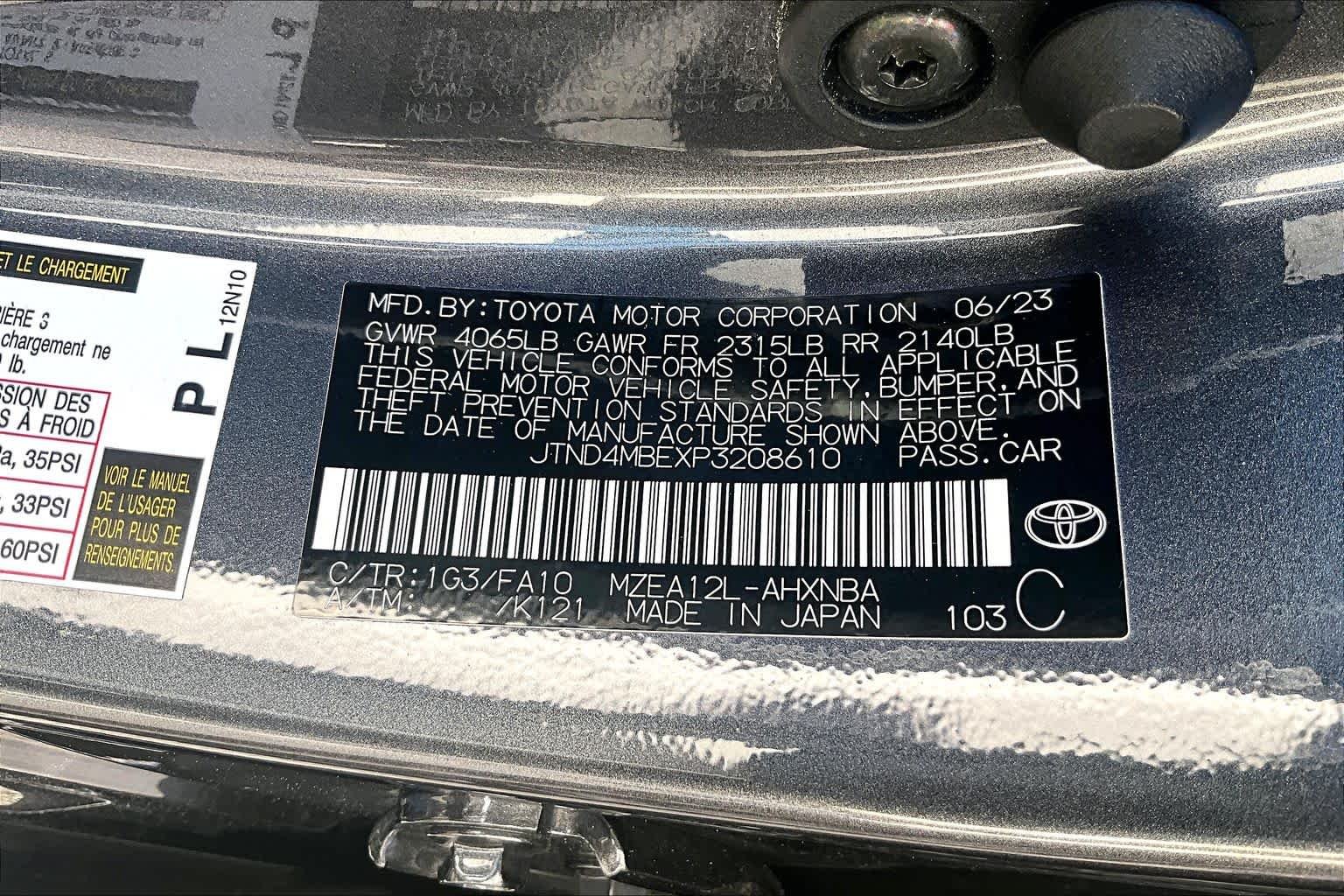 Used 2023 Magnetic Gray Metallic Toyota SE image 36