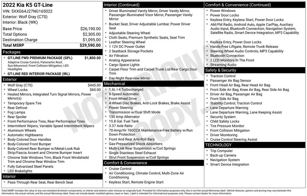 Used 2022 Gray Kia GT-Line image 6