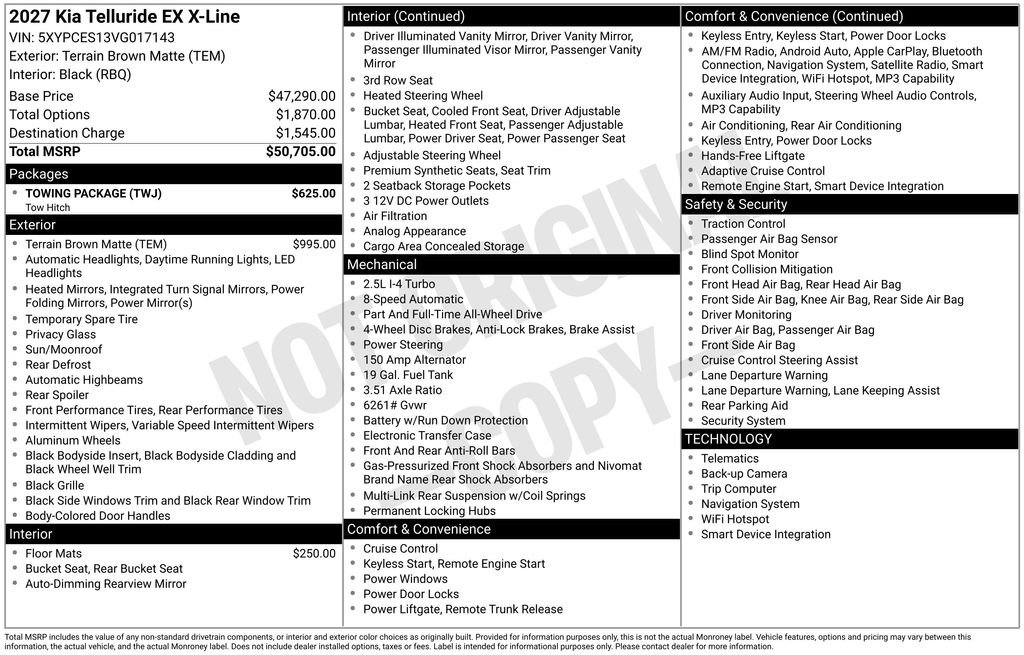 New 2027 Brown Kia X-Line EX image 6
