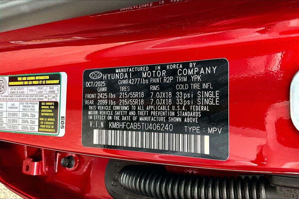 New 2026 Ultimate Red Metallic Hyundai SEL Sport image 15