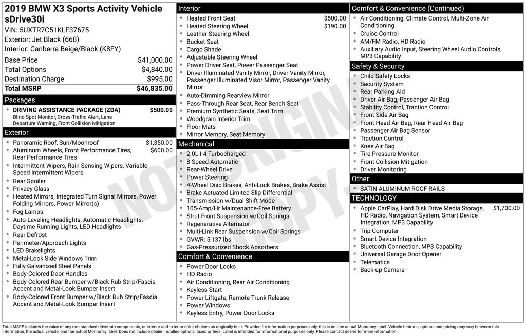 Used 2019 Black BMW sDrive30i image 2