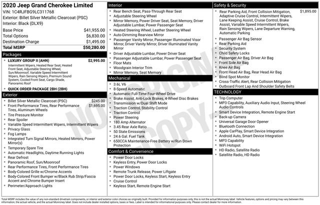 Used 2020 Silver Jeep Limited image 34