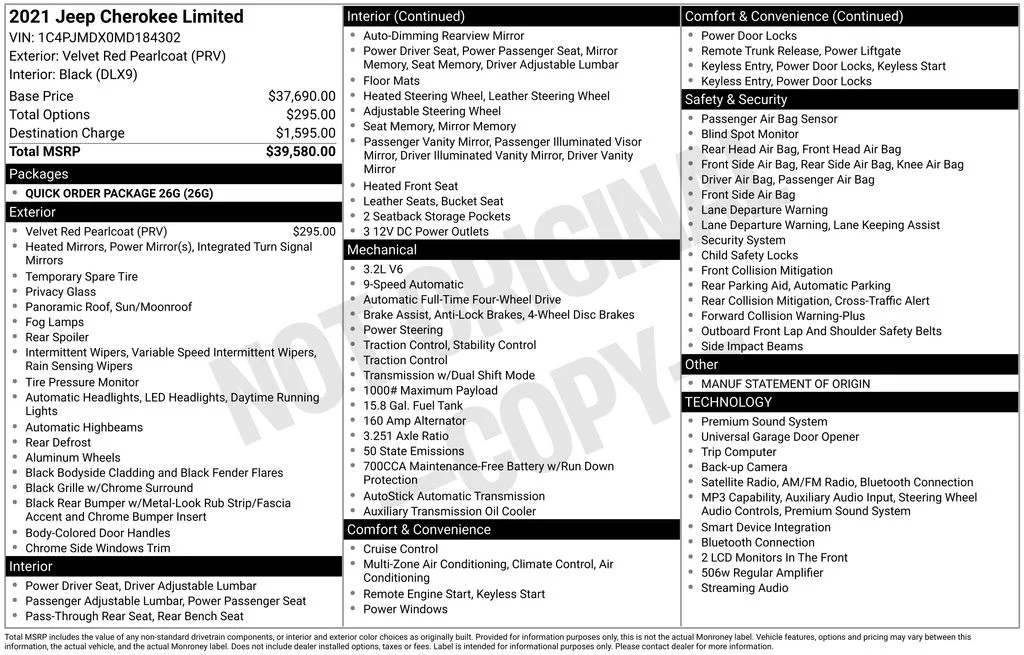 Used 2021 Red Jeep Limited image 7