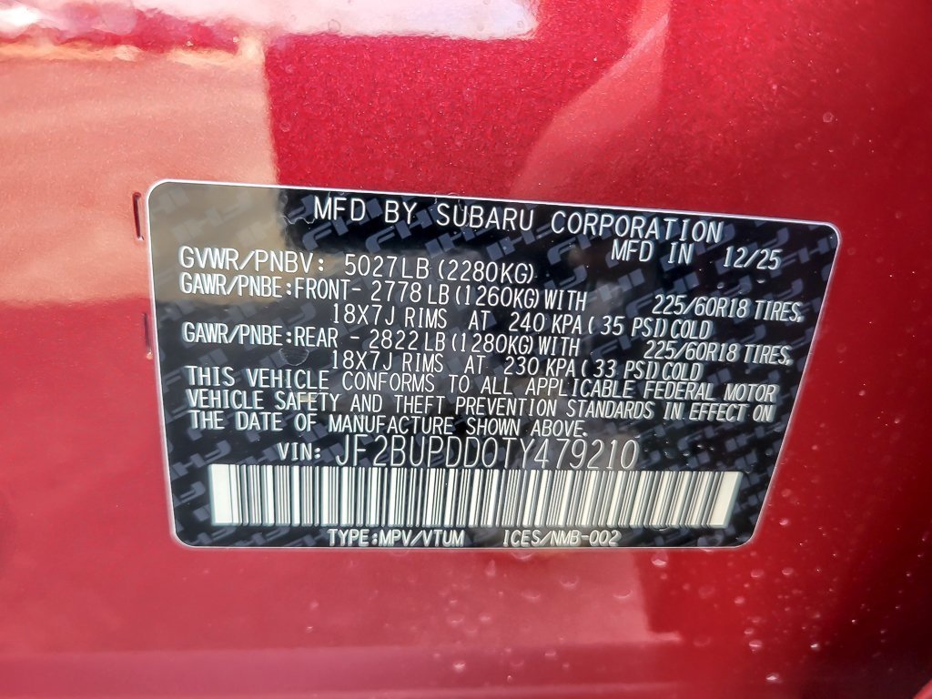 Used 2026 Crimson Red Pearl Subaru Limited image 22