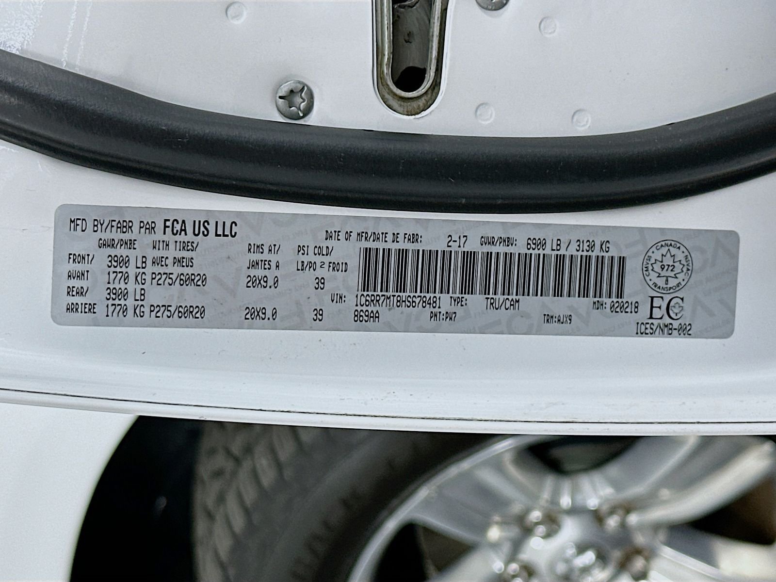 Used 2017 Bright White Clearcoat Ram Sport image 33